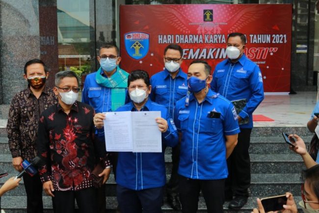 *Cegah Anarkisme Hukum, Demokrat Mentahkan Uji Materiil Yusril dengan Serahkan Bukti ke Kemenkumham* 3 IMG 20211014 WA0148
