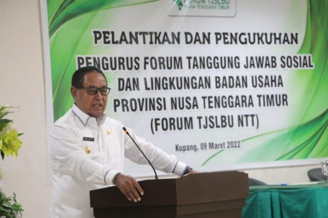 Lantik Forum TJSLBU Provinsi NTT, Wagub NTT: Tanggung Jawab Sosial Butuh Kerjasama Semua Pihak 2 IMG 20220310 WA0024