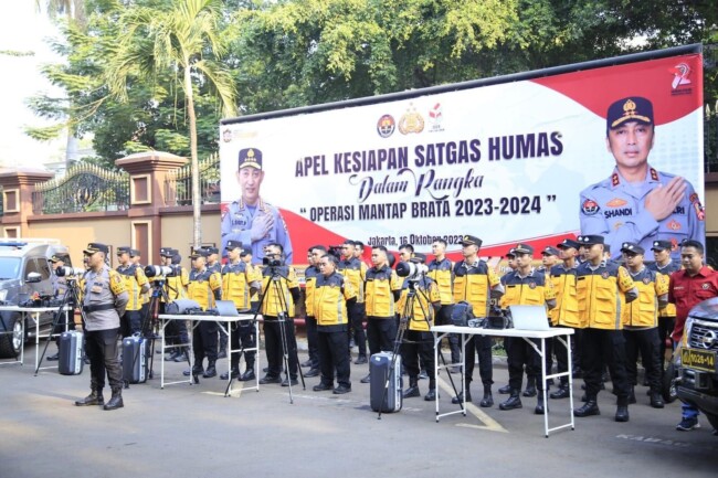 Humas Polri Gelar Pasukan Kesiapan Satgas Humas Dalam Pengamanan Pemilu 2024 2 IMG 20231019 WA0014