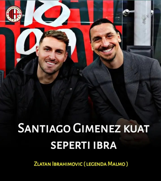 Zlatan Ibrahimović Puji Santiago Giménez: "Dia di Level Lain!" 7 FB IMG 17385697525834645