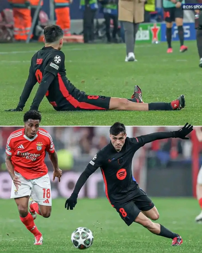 Pedri Tunjukkan Dedikasi Tinggi, Langsung Duduk Keletihan Usai Laga Barcelona vs Benfica 7 1741260244853