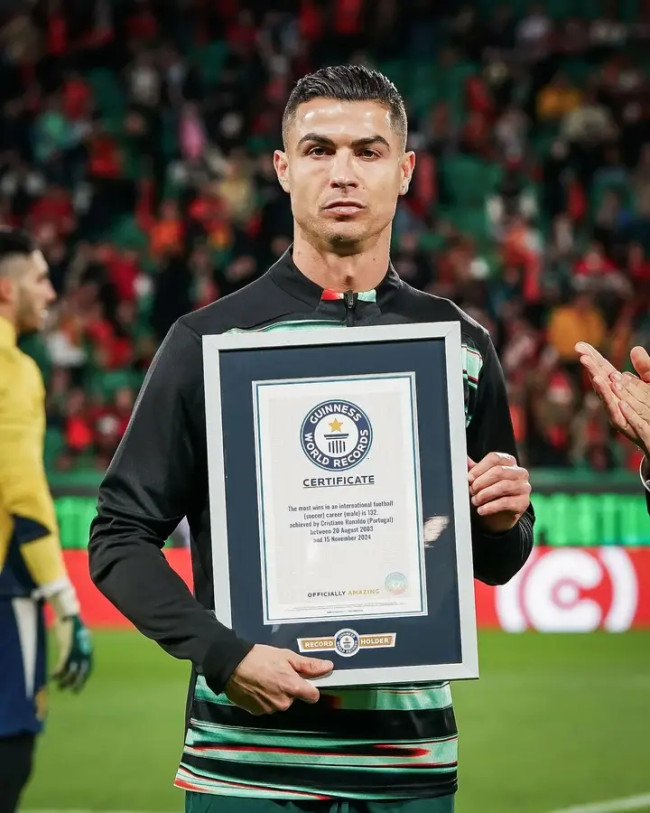 Cristiano Ronaldo Cetak Rekor Dunia Guinness Sebagai Pemain dengan Kemenangan Terbanyak di Level Internasional 4 1742806688772