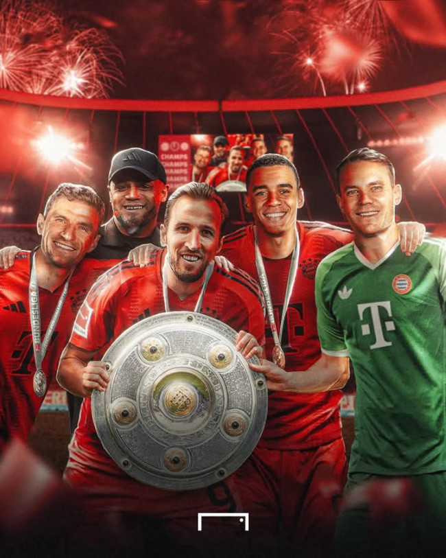 Akhirnya, Harry Kane Angkat Trofi! Bayern Munich Juara Bundesliga 2025 2 FB IMG 1746396468948